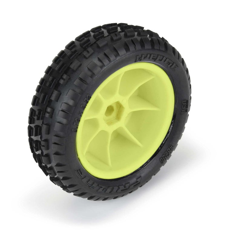 Pro-line Racing Wedge Carpet Tires MTD Yellow Mini-B Front PRO829812 RC Tire - Image 4