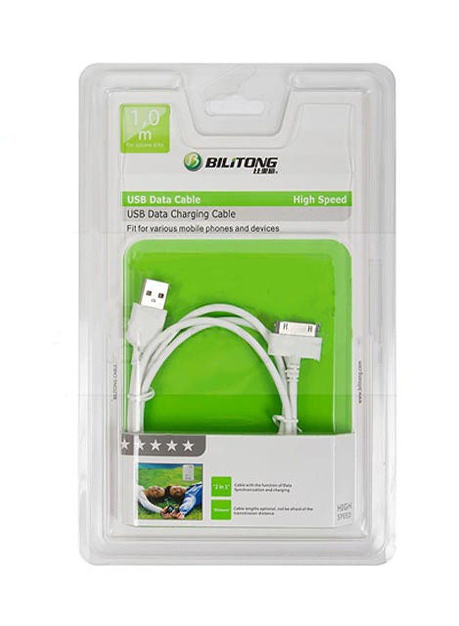 NIBEMINENT iPhone 4 And 4S USB Data Cable White - Image 2
