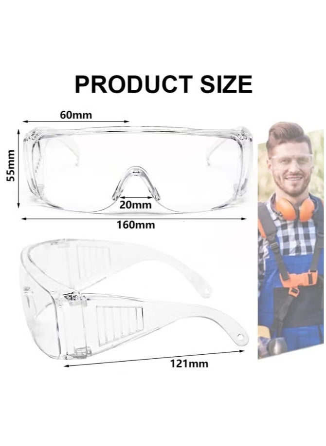 nookly Safety Goggles Anti Splash Dustproof Work Laboratory Glasses Eye Protection Labor Safety Glasses Clear Lenses 2pcs - Image 2
