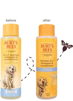 Burt'S Bees For Dogs Natural Tearless 2 In 1 Dog Shampoo And Conditioner 16 Oz