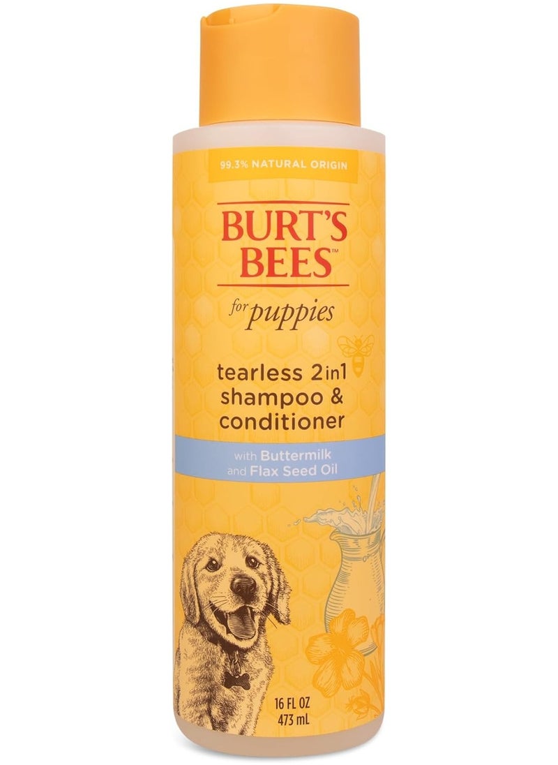 Burt's Bees - Burt'S Bees For Dogs Natural Tearless 2 In 1 Dog Shampoo And Conditioner 16 Oz - Image 1