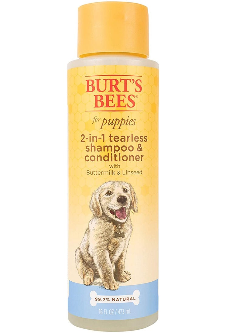 Burt's Bees - Burt'S Bees For Dogs Natural Tearless 2 In 1 Dog Shampoo And Conditioner 16 Oz - Image 1