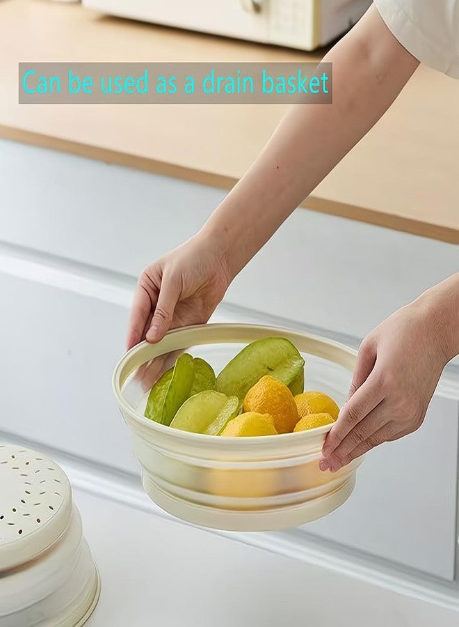 BEENIFIC Microwave Splatter Cover, Multi-Use Food Tents, Collapsible Mesh Nets for Outside and Outdoors (Light Green X2) - Image 3