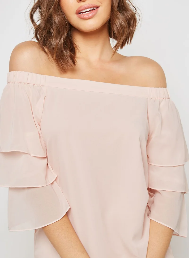 VERO MODA Bardot Layered Sleeve Dress
