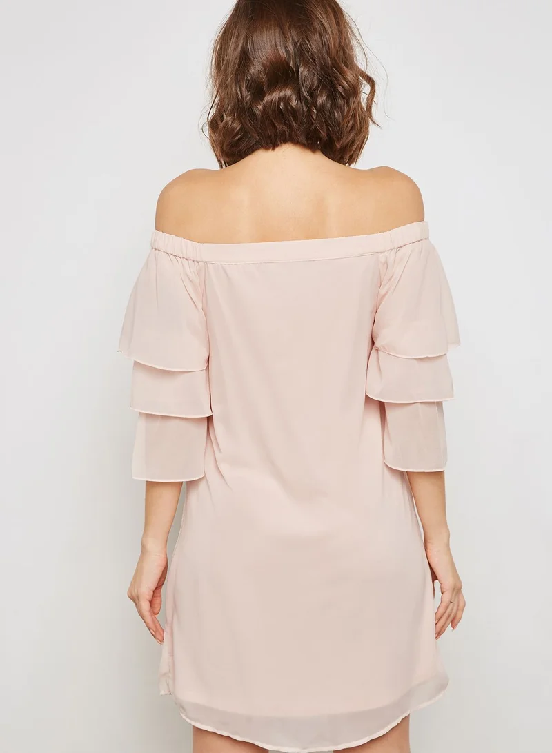 VERO MODA Bardot Layered Sleeve Dress