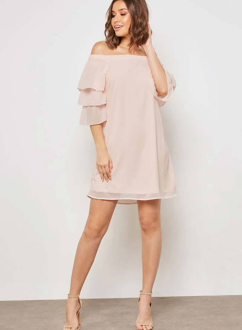 VERO MODA Bardot Layered Sleeve Dress