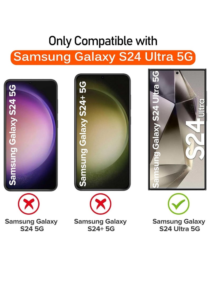 ELTRAZONE 3-in-1 Military Grade Case for Samsung Galaxy S24 Ultra 5G 6.8” – Slim, Clear Non-Yellowing Bumper, Full Coverage Tempered Glass Screen Protector (2 Pack) – Ultimate Shockproof & Scratch-Resistant Protection - Image 4