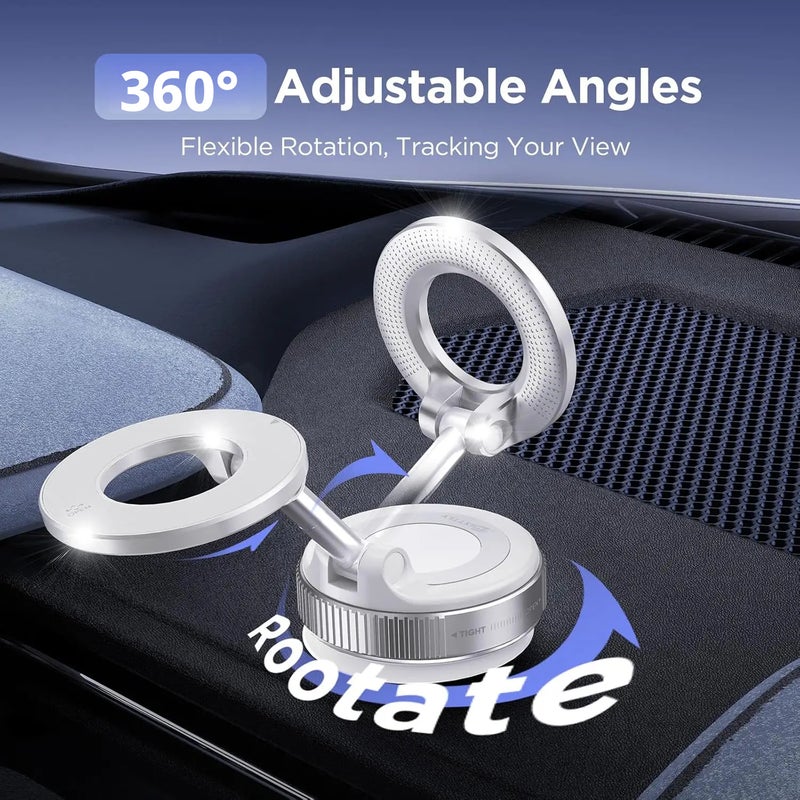 Vacuum Magnetic Phone Holder for Car Suction Cup Mount Adjustable 2026 Upgraded - Image 2