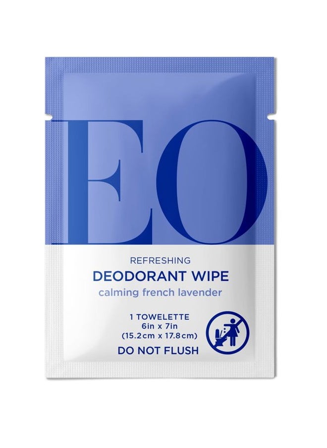 EO Deodorant Lavender Wipes, 6 Count 