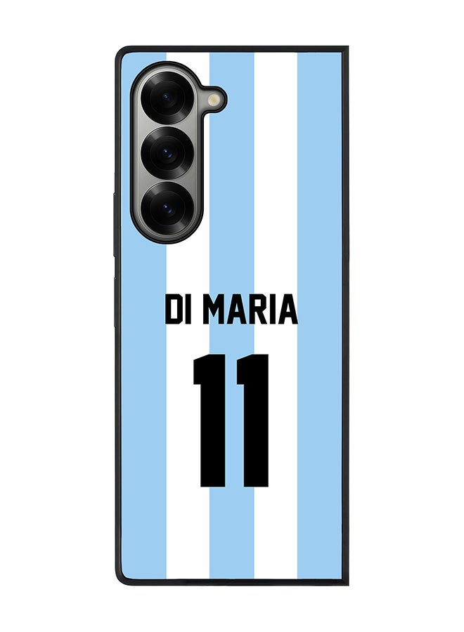 Stylizedd Rugged Black edge case for Samsung Galaxy Z Fold6, Slim fit Case Flexible TPU Gel Thin Cover - Football Team - Argentina, Player Name - Di Maria - Image 1