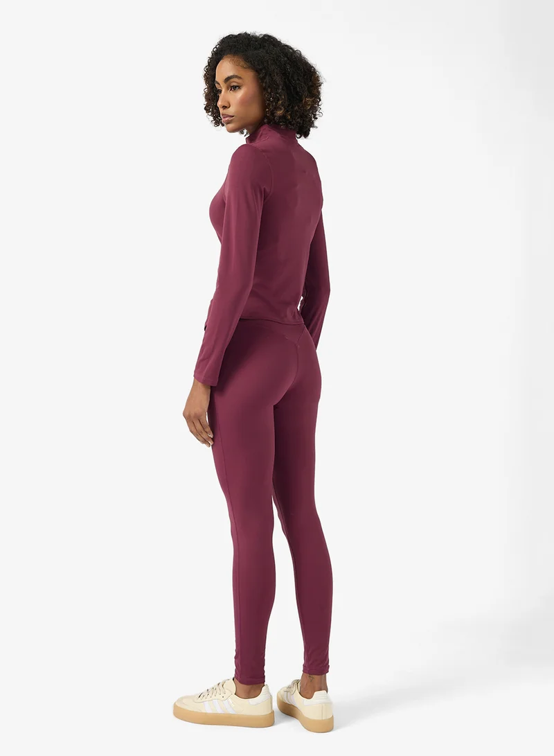 FRWD Sculpting Training Zip Up Top & Flared Legging Set
