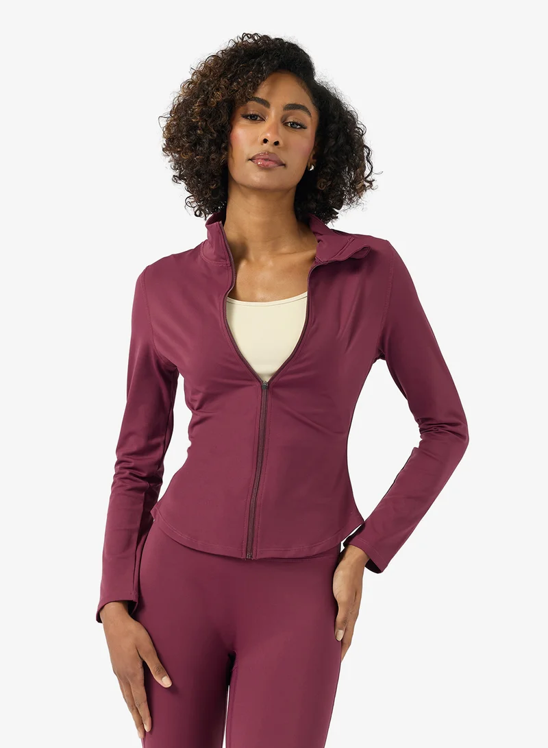 FRWD Sculpting Training Zip Up Top & Flared Legging Set