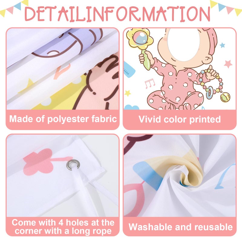 Oitnlaughter Baby Shower Games Backdrop Feed Me Baby Shower Game Party Background Who is The Babys Daddy Games Banner Funny Bridal Party Activities Photo Booth Props for Newborn Gender Reveal Party Favor Supplies - Image 3