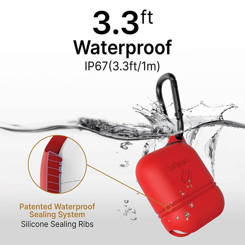 Catalyst Waterproof Case for AirPods 2nd Generation and AirPods 1st Generation - Wireless and USB-C Charging High Drop Protection AirPod Gen 2 and Gen 1 Case with Carabiner, One Piece Design - Image 4