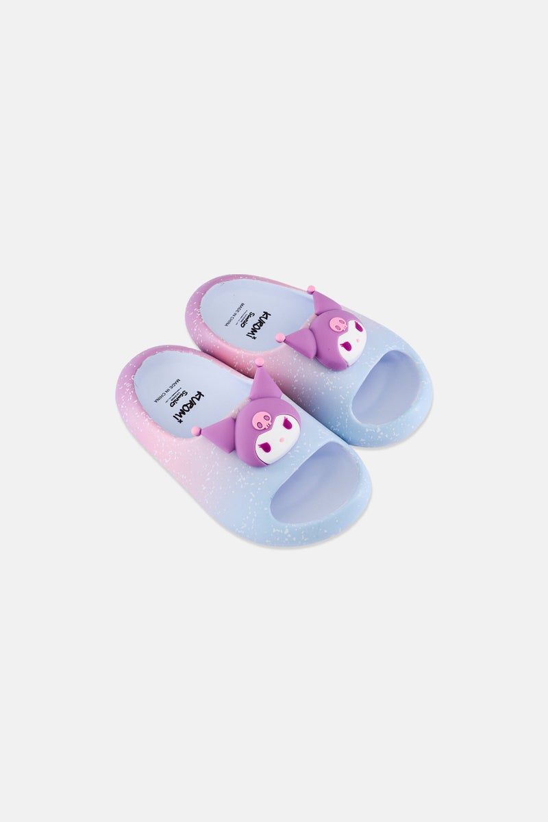 Sanrio Toddlers Girl Kuromi Slip On Slippers, Lavender - Image 3