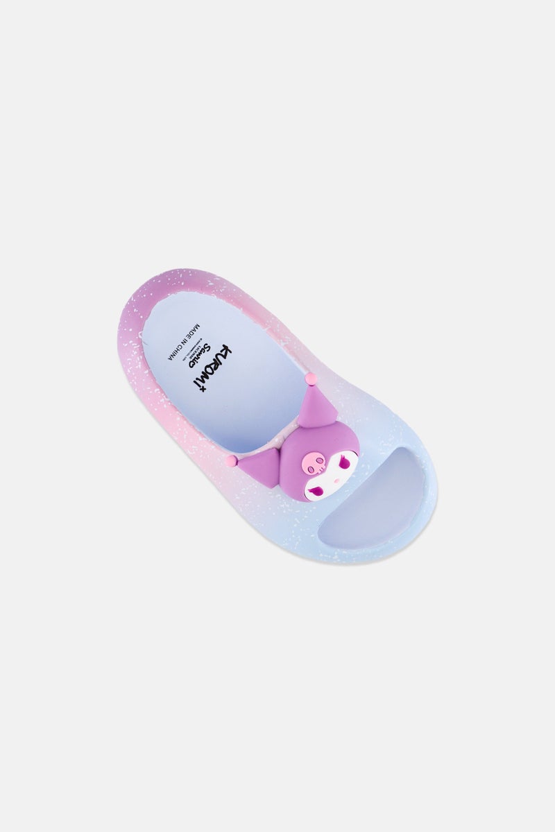 Sanrio Toddlers Girl Kuromi Slip On Slippers, Lavender - Image 4