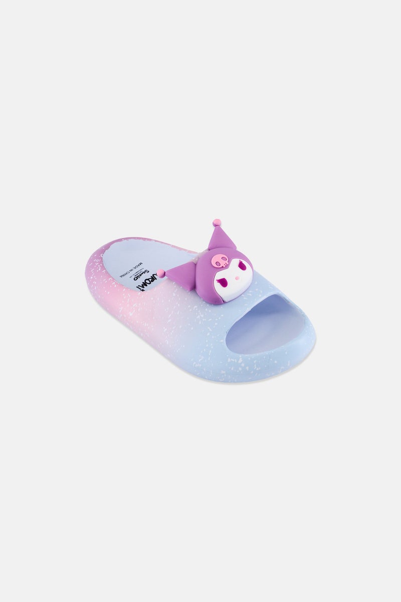 Sanrio Toddlers Girl Kuromi Slip On Slippers, Lavender - Image 1