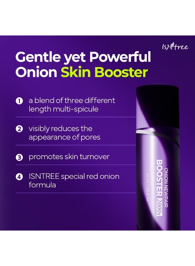 IsNtree Onion Newpair Booster 2000s 1.69 fl.oz | Spicule Microneedling Facial Serum | Panthenol, Hyaluronic Acid, Collagen, Cica | Pore Care, Pigmentation, Skin Texture | Korean Skin Care - Image 3