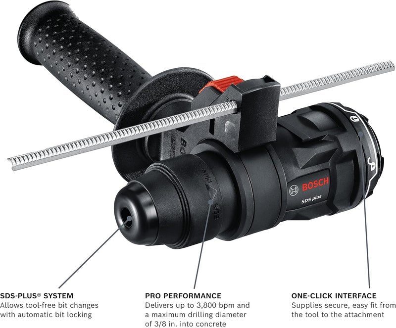 BOSCH ملحق مطرقة دوارة GFA12-H لنموذج GSR12V-140FC و GSR12V-300FC - Image 2