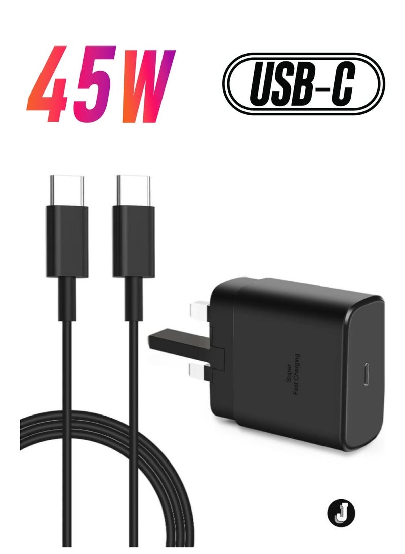 JAJEEK "2024 45W Super Fast USB-C Charger for Samsung Galaxy S24/S23 Series & Google Pixel 9 – Includes 6.6ft 5A Type-C Cable" - Image 1