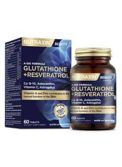 NUTRAXIN Nutraxin A-Oxi Formula Glutathione + Resveratrol Skin Whitening 60 Tablets  - Image 1