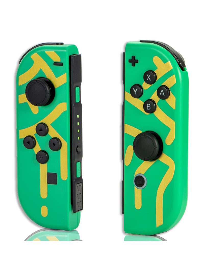 Sweet seven Wireless Joy-Cons for Nintendo Switch - Green L/R Controllers with Wake-up, Screenshot, Dual Vibration - Image 1