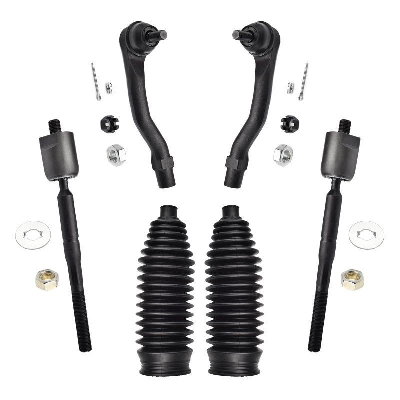 ASTARPRO 6pcs Front Inner and Outer Tie Rod Ends with Steering Rack Boots Compatible with 20022003 Lexus ES300 Toyota Camry