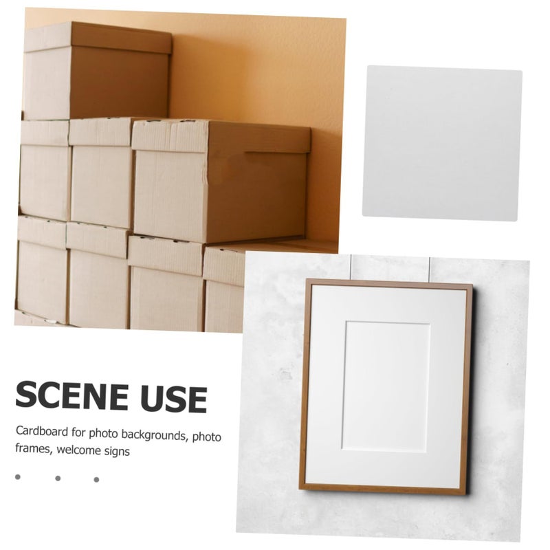 10 Sheets Corrugated Cardboard Double Sided DIY Craft Paperboard 30x30x0.3cm White for Packaging Mailing - Image 5