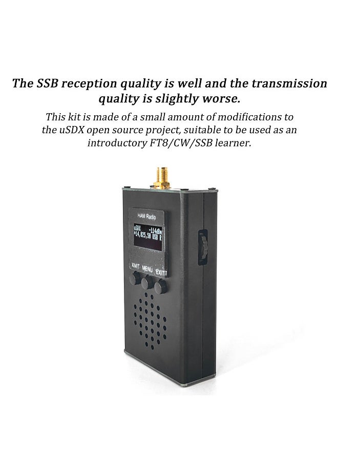 Generic - 0.5MHz~30MHz uSDX Handheld Portable Transceivers CW AM SSB Tri-Band Mini Radio Amateur Shortwave Transceivers 15 20 40M QRP Transceivers - Image 1