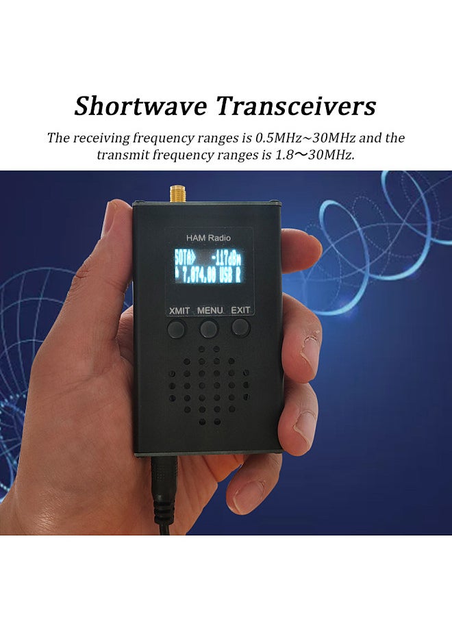 Generic - 0.5MHz~30MHz uSDX Handheld Portable Transceivers CW AM SSB Tri-Band Mini Radio Amateur Shortwave Transceivers 15 20 40M QRP Transceivers - Image 1