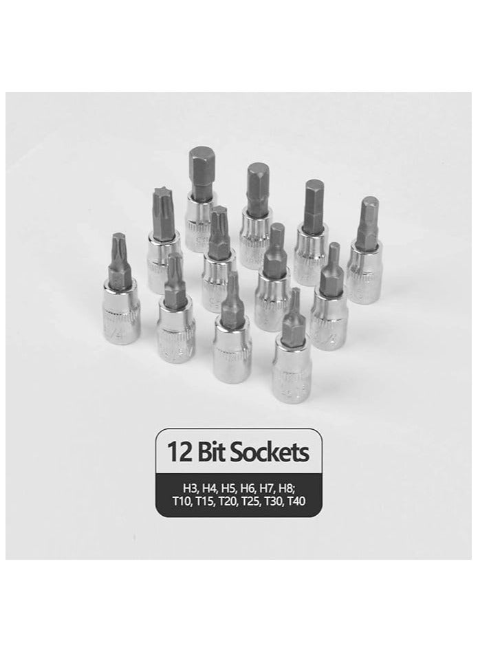 46pcs Manual Machine Auto Repair Combination Tool Set – Essential Kit for Every Handyman  - Image 2