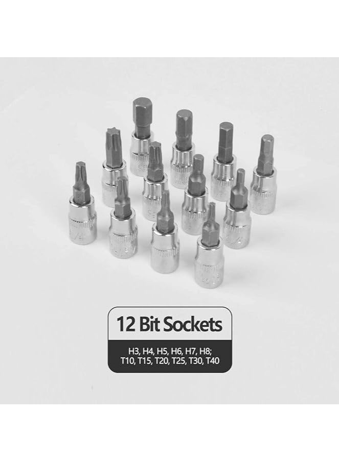 46pcs Manual Machine Auto Repair Combination Tool Set – Essential Kit for Every Handyman  - Image 3