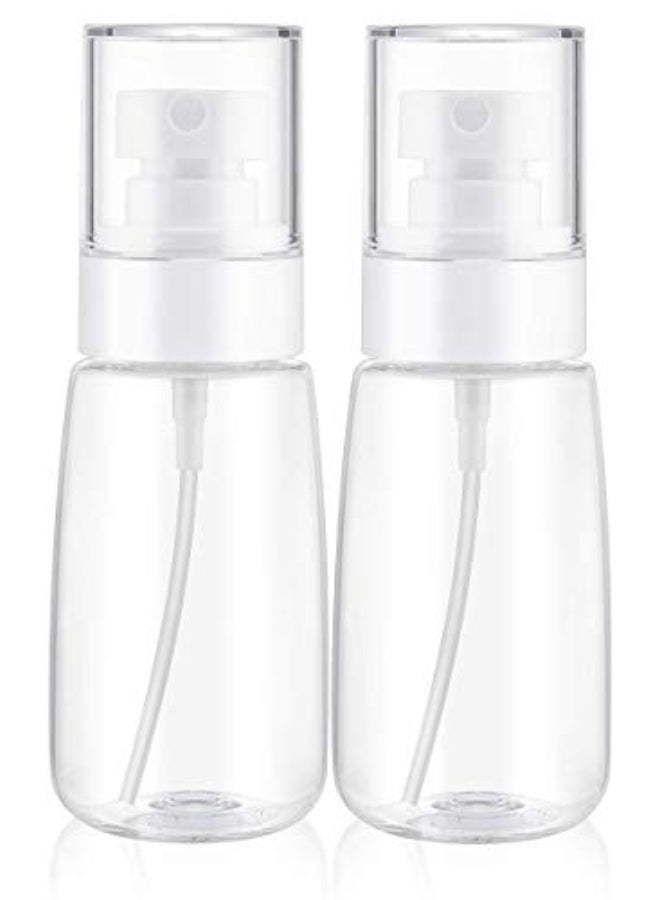 TOSERSPBE Spray Water Bottle Hair Mister Fine Mist Stylist Sprayers 360 Empty Small Misting Spritzer Perfume Atomizer with Pump Clear Containers 2PCS2oz - Image 1