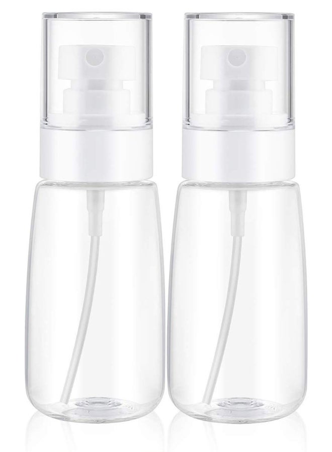TOSERSPBE Spray Water Bottle Hair Mister Fine Mist Stylist Sprayers 360 Empty Small Misting Spritzer Perfume Atomizer with Pump Clear Containers 2PCS2oz - Image 2