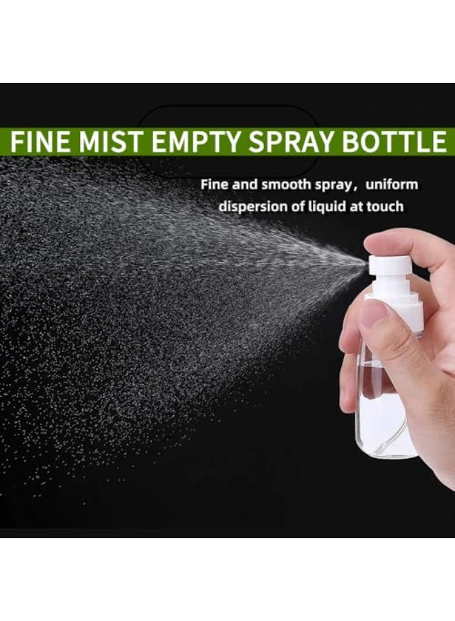 TOSERSPBE Spray Water Bottle Hair Mister Fine Mist Stylist Sprayers 360 Empty Small Misting Spritzer Perfume Atomizer with Pump Clear Containers 2PCS2oz - Image 3