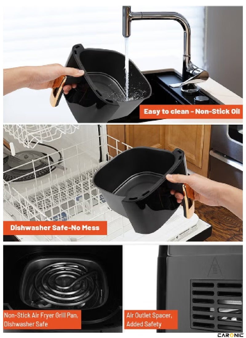 Air Fryer 8L Air Fryer With Digital Display And Overheating Protection High Speed 360°Air Circulation Uses Little or No Oil Cooking