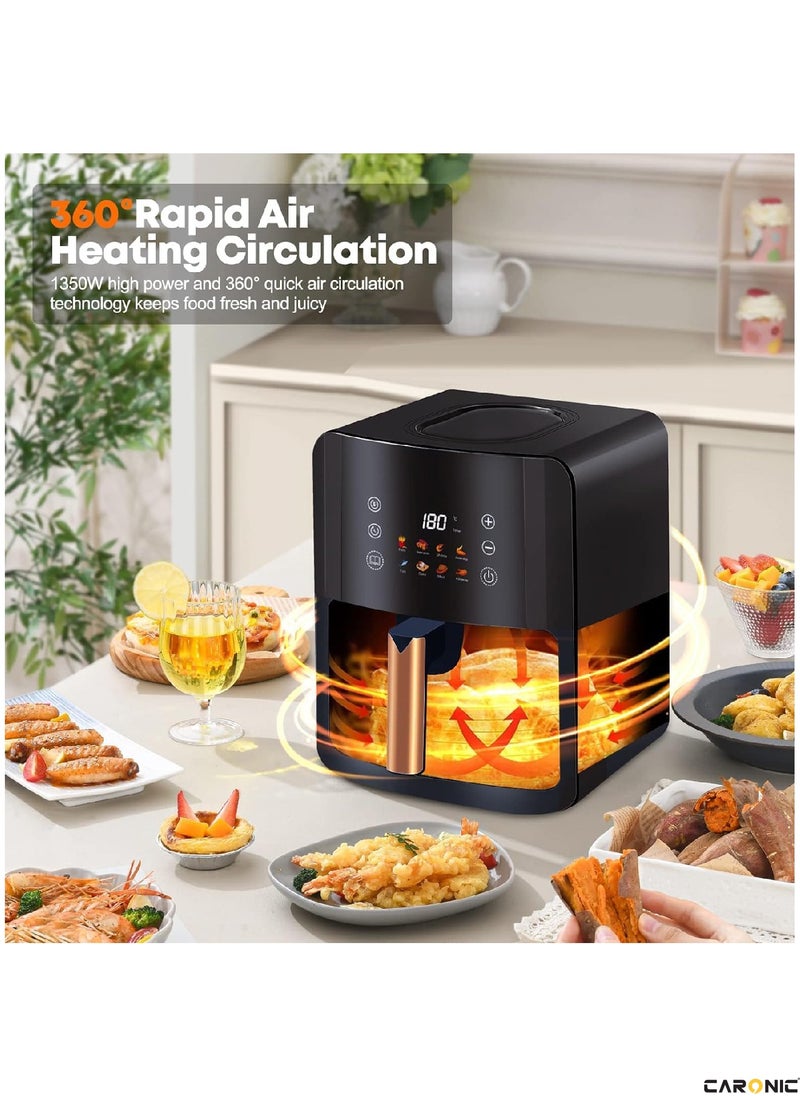 Air Fryer 8L Air Fryer With Digital Display And Overheating Protection High Speed 360°Air Circulation Uses Little or No Oil Cooking