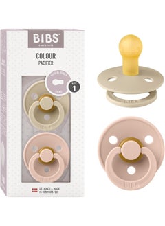 BIBS حزمة من 2 لون اللاتكس S1 الفانيليا وأحمر الخدود  - Image 2