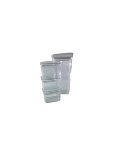 Spaceshoop Acrylic Airtight Storage Container Set - Safe to Use - Legumes and Pasta - Keep Kitchen Organized and Space Saving - 4 Piece  - Image 1
