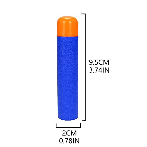EKIND 9.5cm Foam Darts Compatible for Nerf Elite Mega Series 72-Dart Refill Pack (Red & Blue) - Image 5