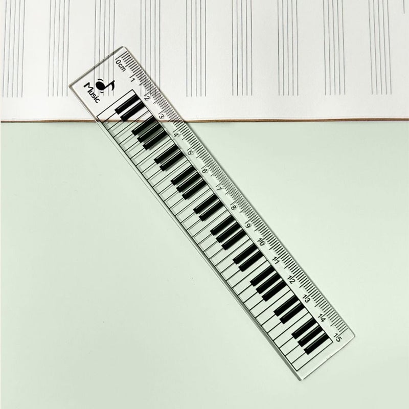 Transparent Music Lovers Piano Keyboard Ruler Tool For Measuring Musical Staff - Image 1