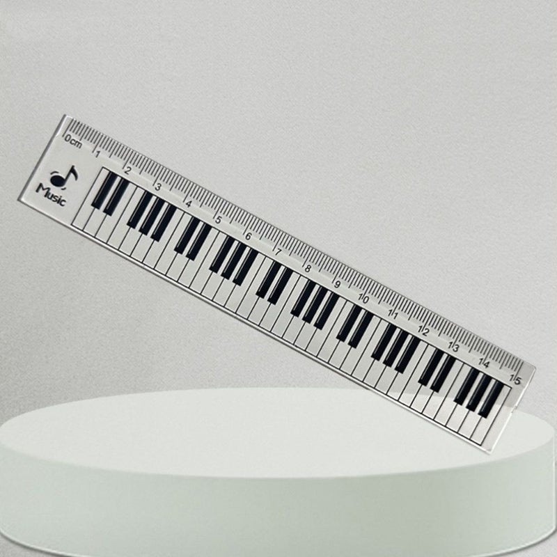 Transparent Music Lovers Piano Keyboard Ruler Tool For Measuring Musical Staff - Image 3