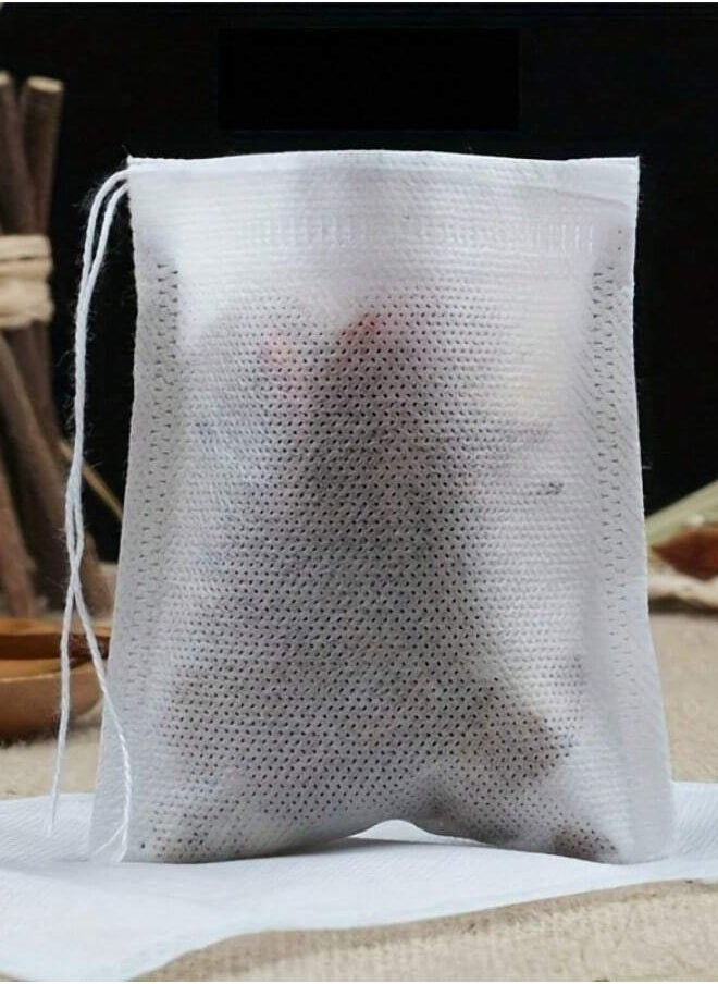 100Pcs Disposable Drawstring Tea Bags – Empty Fillable Filters for Loose Leaf Tea – 2 Sizes