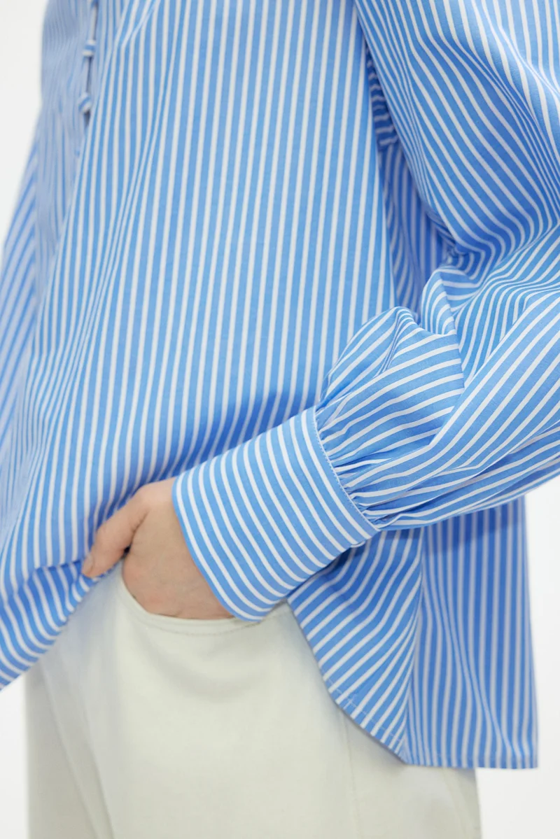 اتش اند ام Frilled-collar cotton blouse
