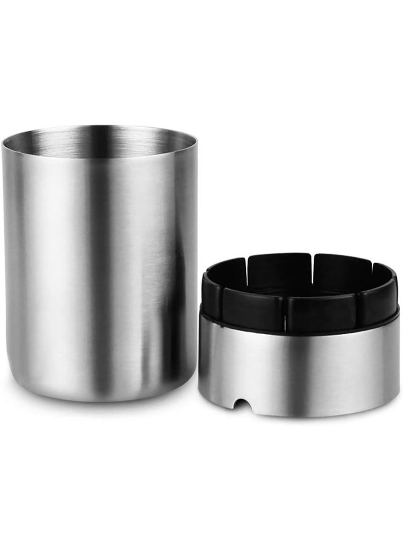 Stainless Steel Ashtray, Outdoor Ashtray, Windbreaker Ashtray, Car Ashtrays, Ash Tray for Household Office Garden (small) - Image 2