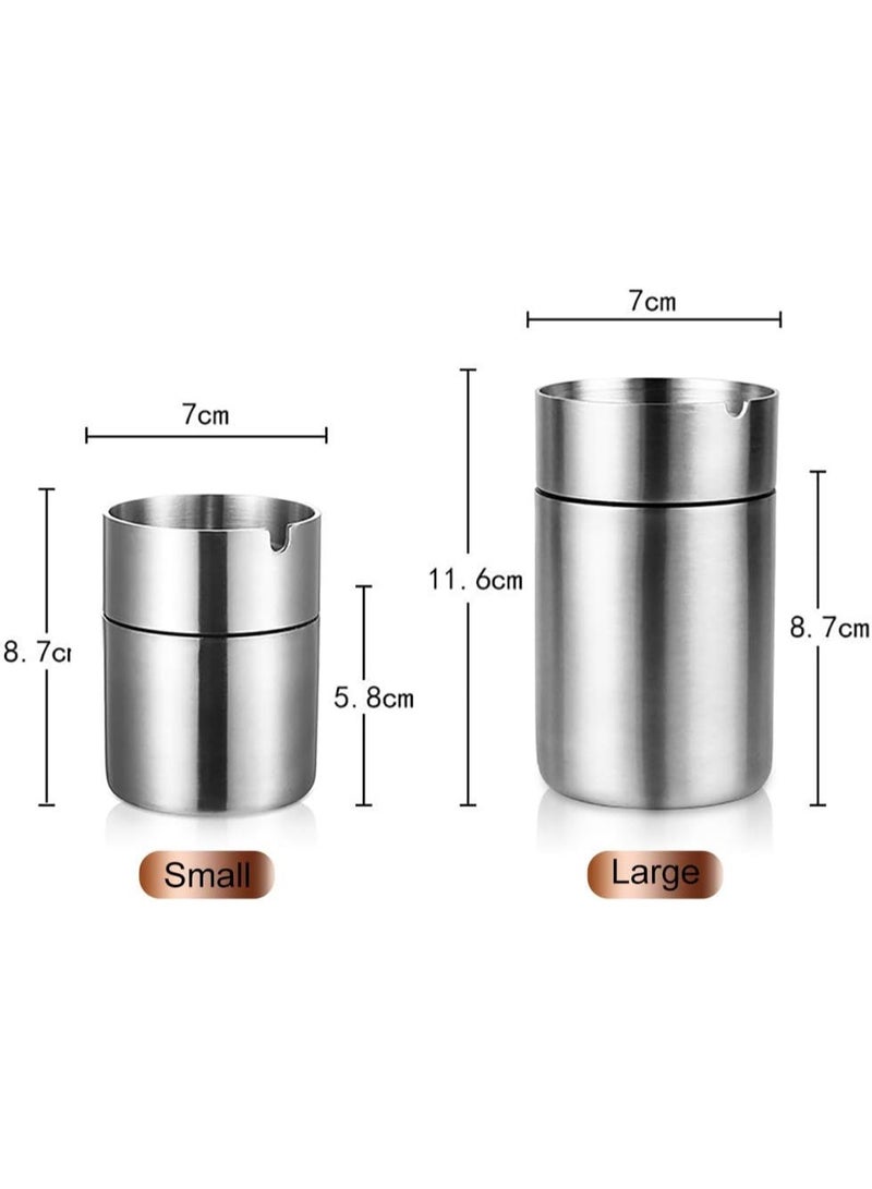 Stainless Steel Ashtray, Outdoor Ashtray, Windbreaker Ashtray, Car Ashtrays, Ash Tray for Household Office Garden (small) - Image 4