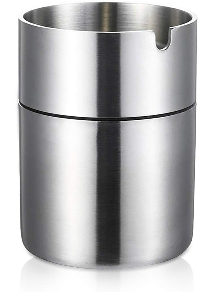 Stainless Steel Ashtray, Outdoor Ashtray, Windbreaker Ashtray, Car Ashtrays, Ash Tray for Household Office Garden (small) - Image 1