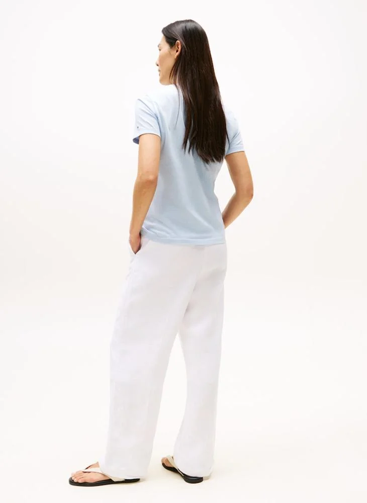 تومي هيلفيغر تيشيرت أساسي بياقة دائرية