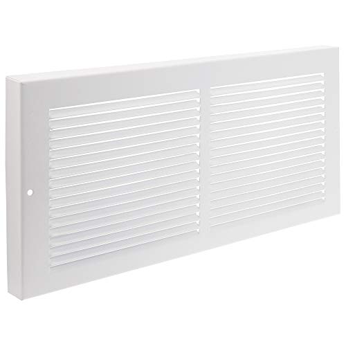 Imperial RG0033 Louvered Steel Painted Baseboard Return Air Grille, 14 x 6-Inch, White, 1-Pack - Image 1