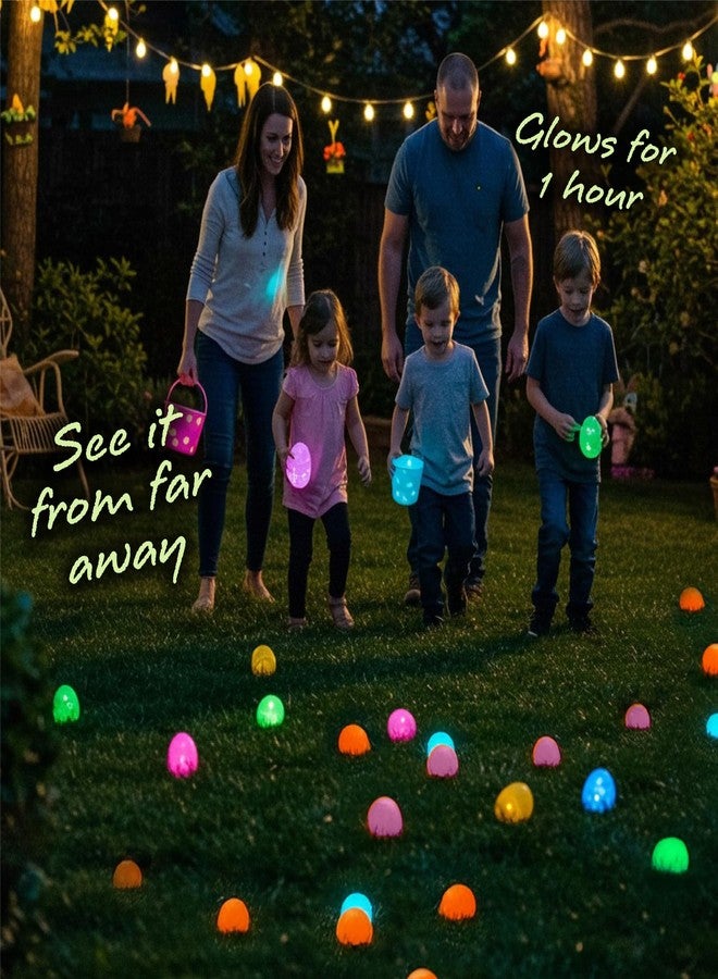 آرت كريتيفيتي مجموعة بيض عيد الفصح المتوهج في الظلام من آرت كرييتيفيتي - ١٠٢ بيضة و١٤٤ عصا مضيئة - ألوان متعددة لمشهد متوهج - لوازم فريدة للبحث عن بيض عيد الفصح - هدايا حفلات متوهجة في الظلام - Image 5